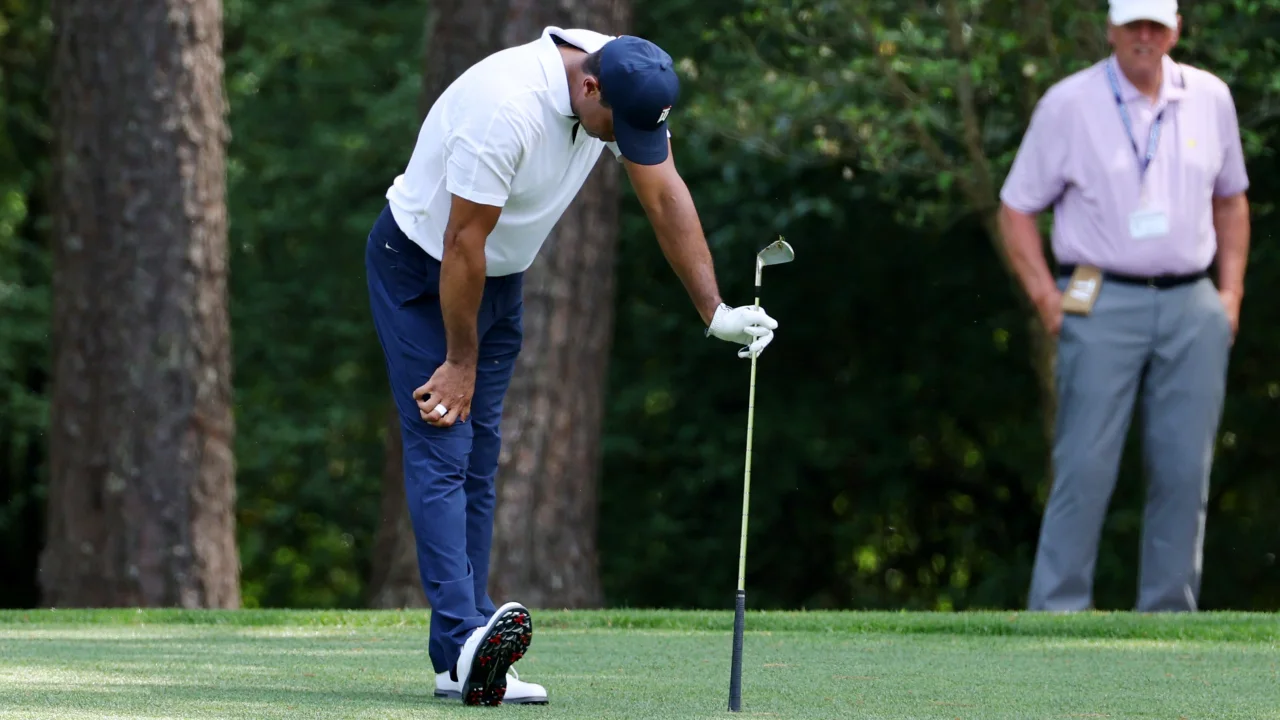Tiger Woods in pain and limped, laboring up and down Augusta National’s hills.