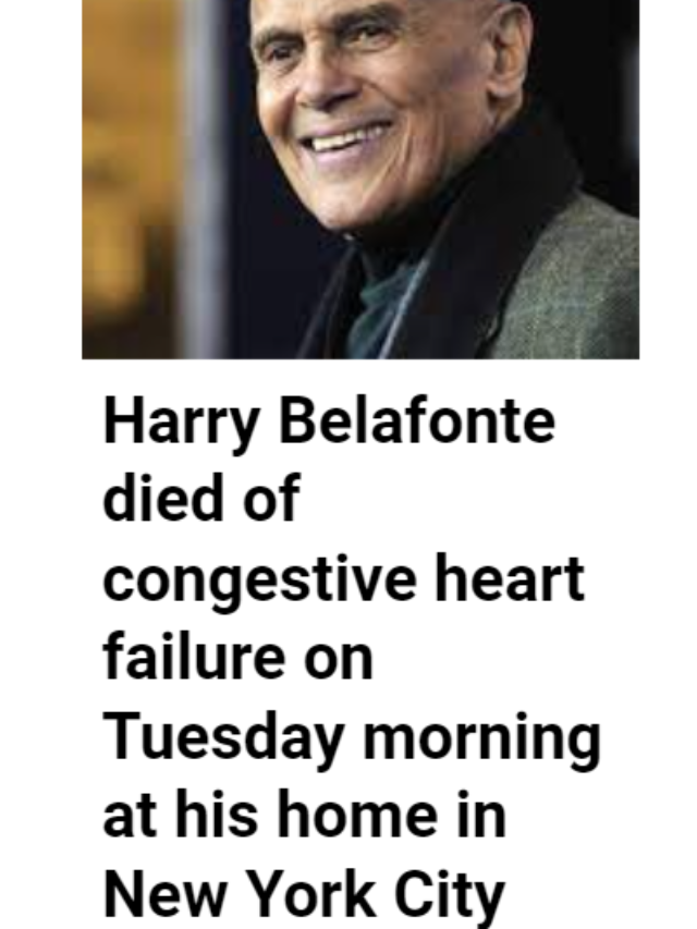 Singer, actor and human rights activist Harry Belafonte dies at 96