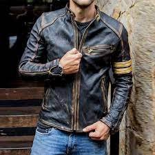 Cafe Racer Leather Jacket