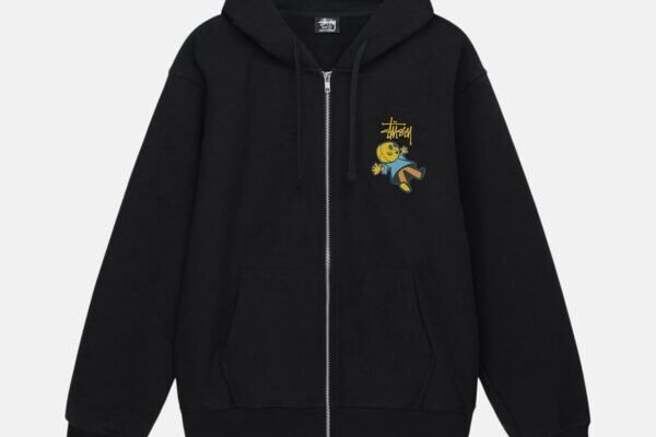 DOLLIE ZIP BLACK HOODIE