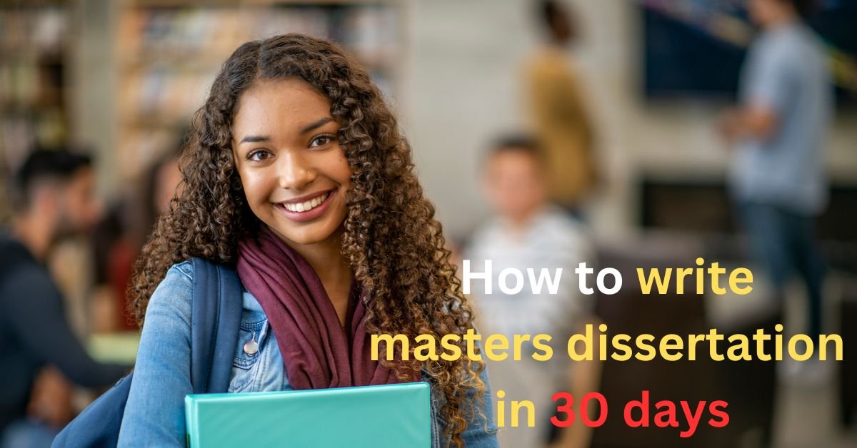 how to write a masters dissertation