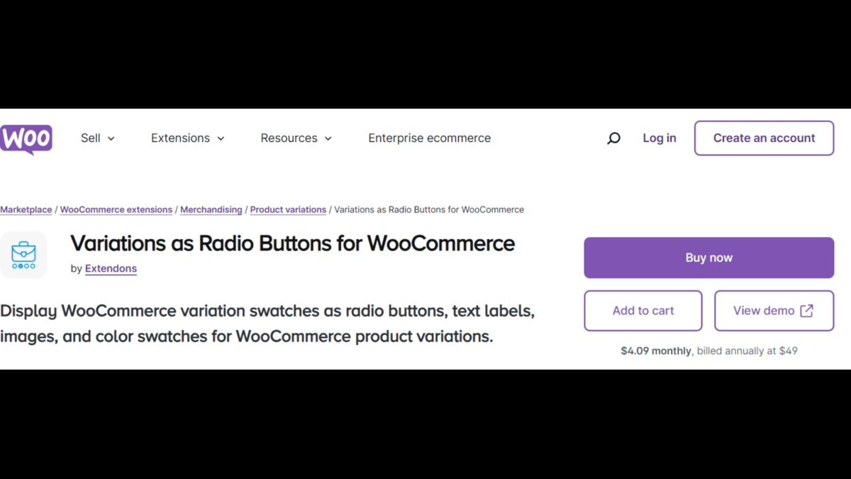 variation swatches for WooCommerce