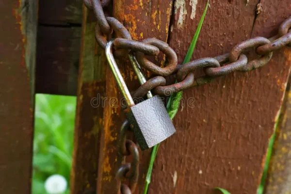 shop chain and padlock