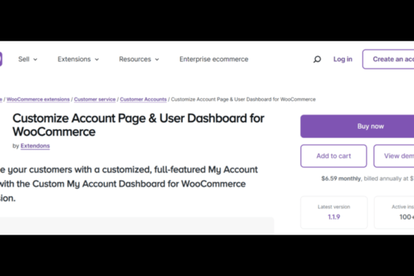 WooCommerce My Account Page