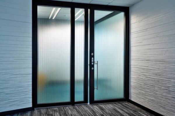 Aluminium glass door