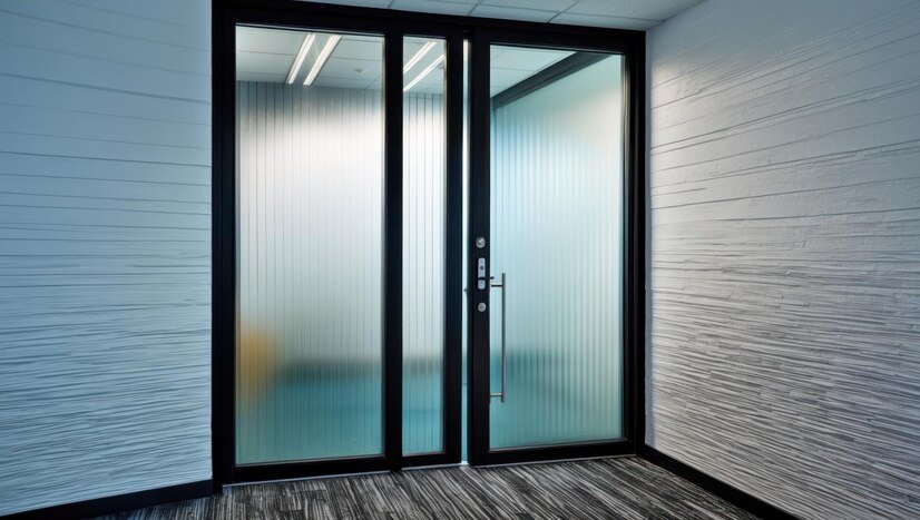 Aluminium glass door