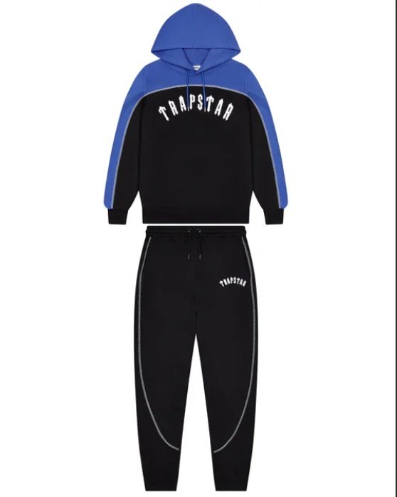 Irongate Chenille Arce Hooded Tracksuit Black Blue