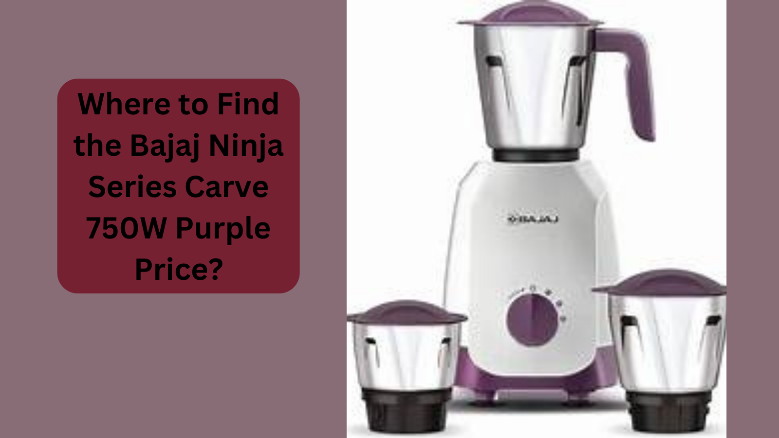 Where to Find the Bajaj Ninja Series Carve 750W Purple Price