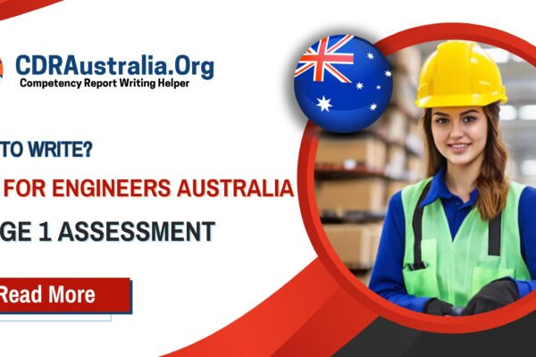 CDR For Engineers Australia Stage 1 Assessment