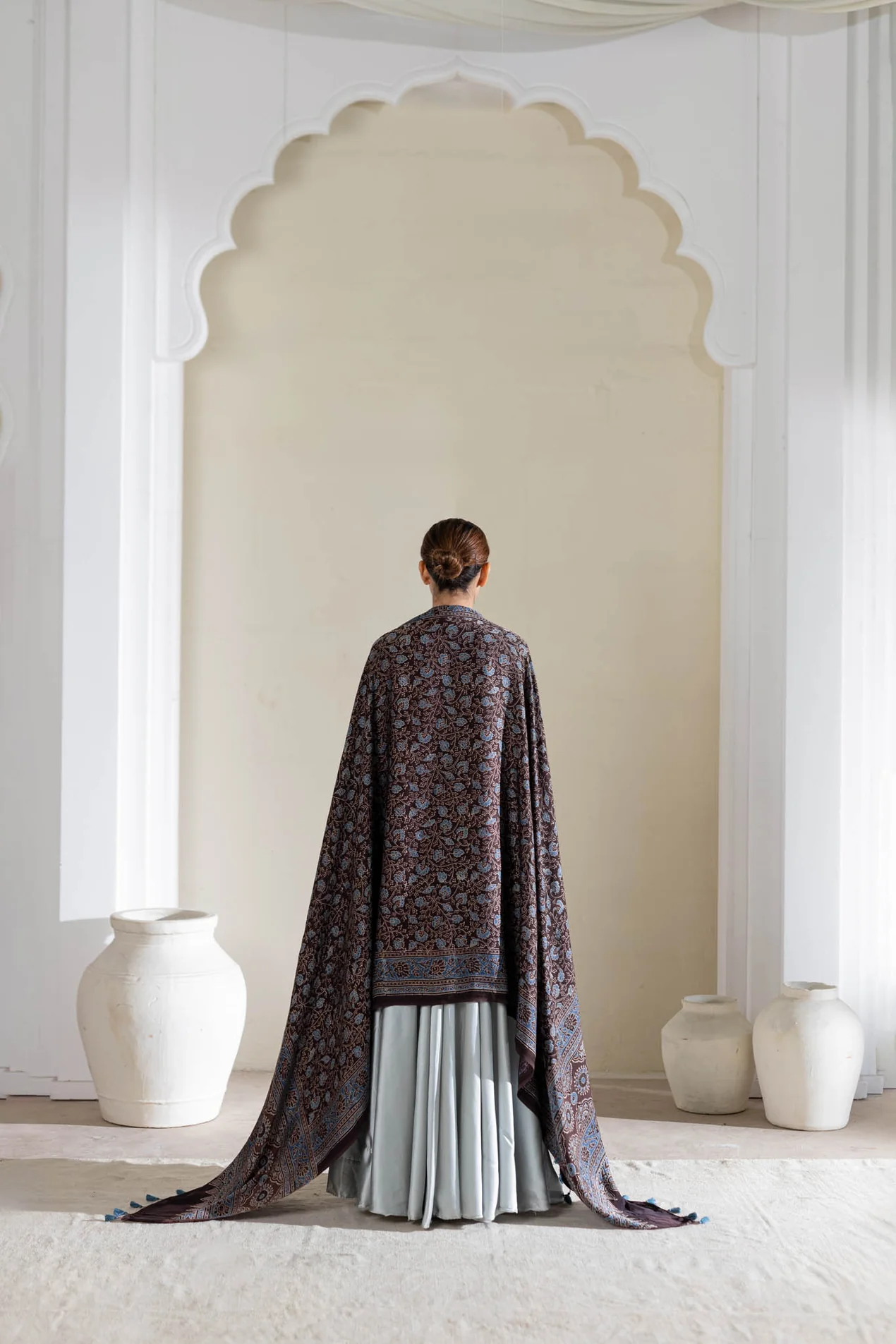 modal silk ajrakh dupatta