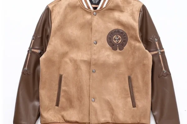 Chrome Hearts Brown Leather Jacket