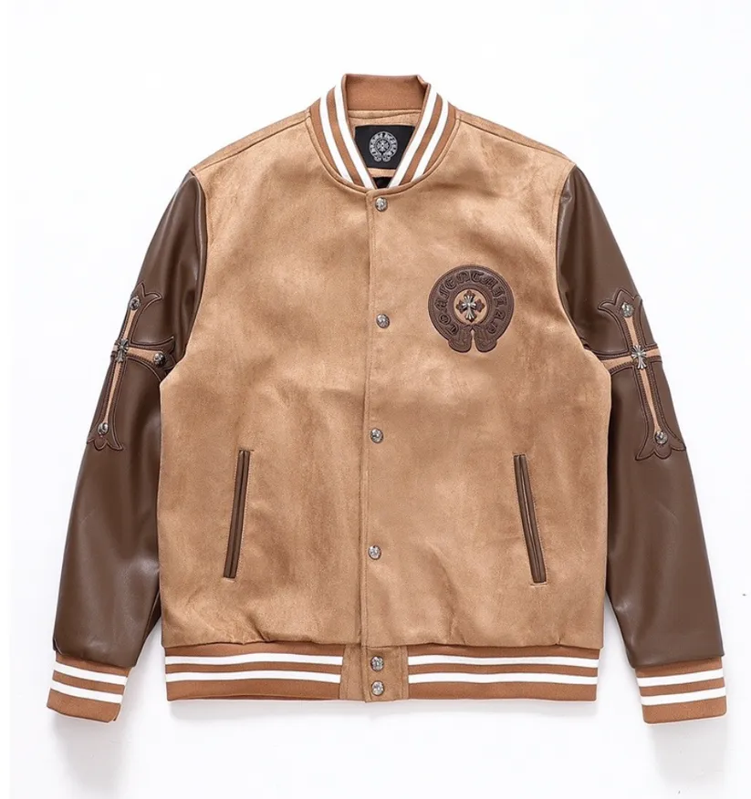 Chrome Hearts Brown Leather Jacket