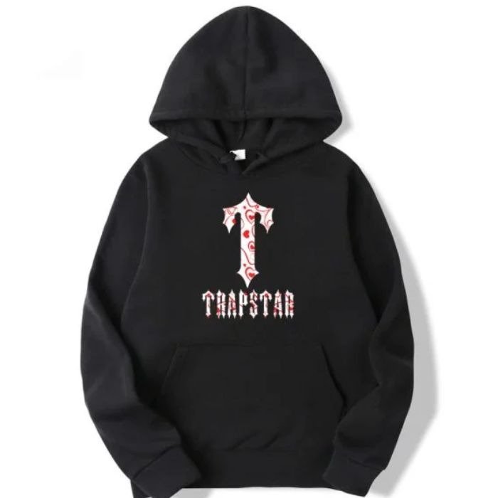 Black Trapstar Flowers Basic Hoodie